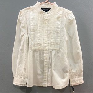 Ralph Lauren Girls’ Long Sleeve Ruffle Top